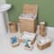 7-Piece Water Hyacinth Woven Bathroom Storage Basket Set